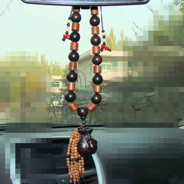 原創(chuàng)手工車(chē)飾 高端大氣黑檀木與雞翅木老鼠代代數(shù)錢(qián)車(chē)掛